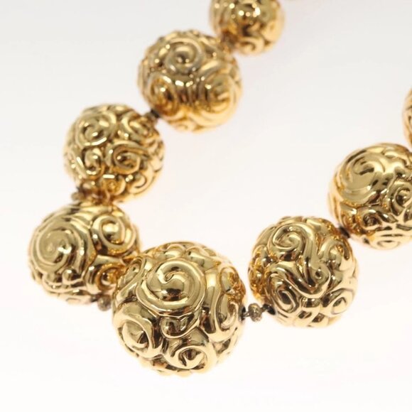 SAINT LAURENT Necklace Metal Gold Auth - Picture 6 of 14